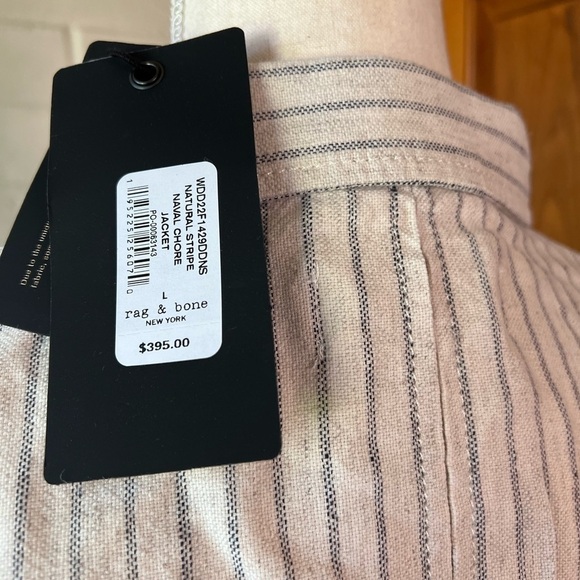 Rag and Bone striped naval chore jacket inL/L - Picture 12 of 12